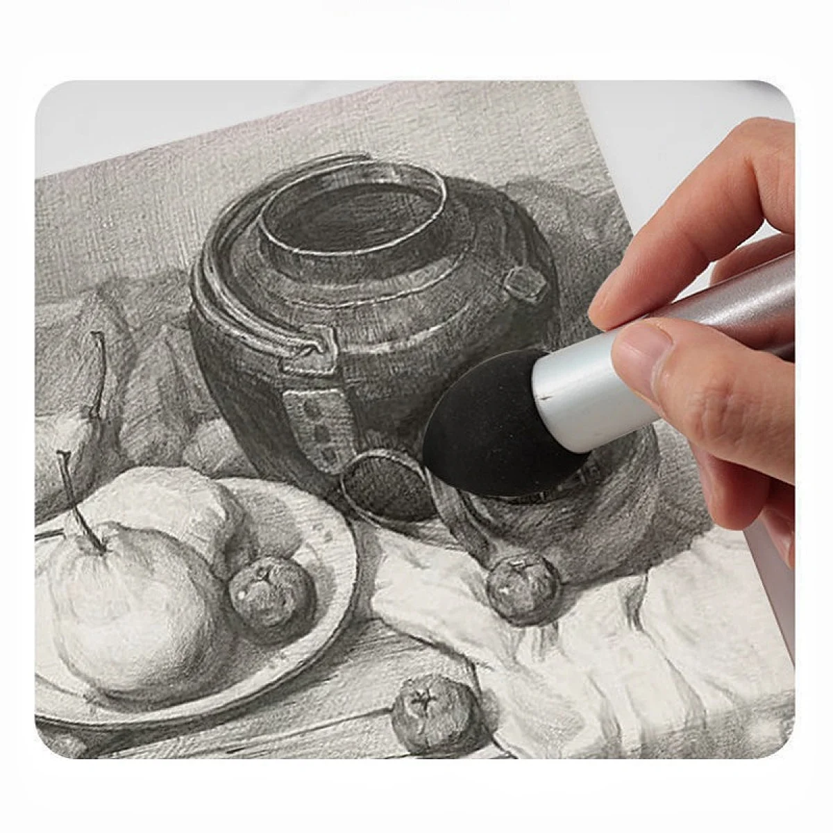 3Pcs Artist Blending Pen Washable Sketch Rubbing Sponge Brush Reusable Drawing Art Blenders Correcting Lightening & Highlight