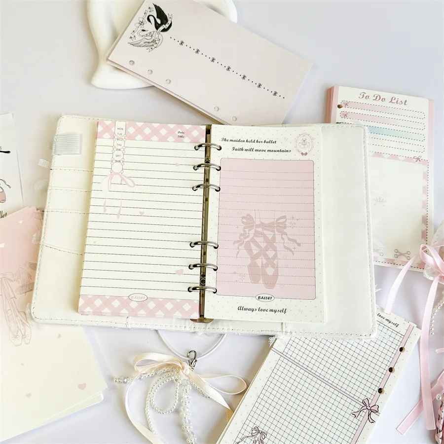 A6 50 Sheets Colorful Loose Leaf Notebook Refill Spiral Binder Inner Page  Diary Agenda PlannerSchool Stationery