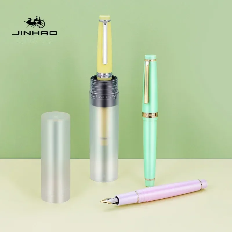 Jinhao 82 Fountain Pen Silver Clip EF/F/M Fine Nib Acrylic Ink Pen Luxury Writing Pen Stationery Business Office School Supplies
