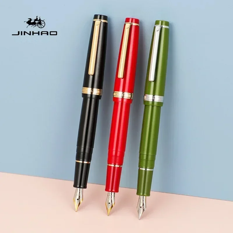 Jinhao 82 Fountain Pen Silver Clip EF/F/M Fine Nib Acrylic Ink Pen Luxury Writing Pen Stationery Business Office School Supplies
