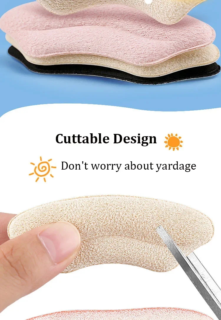 Children's Shoes Heel Stickers Protector Baby Anti-drop Heel Pad Anti-grinding Soft Adjustment Shoe Size Half Pads Heel Inserts
