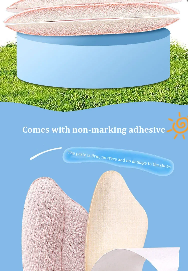 Children's Shoes Heel Stickers Protector Baby Anti-drop Heel Pad Anti-grinding Soft Adjustment Shoe Size Half Pads Heel Inserts