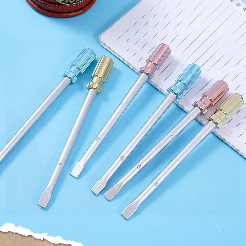 24 Pcs Wrench Hammer Simulation Screwdriver Gel Pens Set Durable High-value Stationery Cute Creative Kids Office Supplies