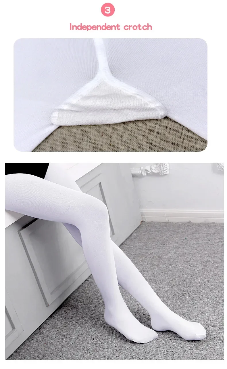 Girls Ballet Tights Dance Pantyhose Gymnastics Dance Stockings Microfiber Seamless Women Professional Dance Tights 80D 90D