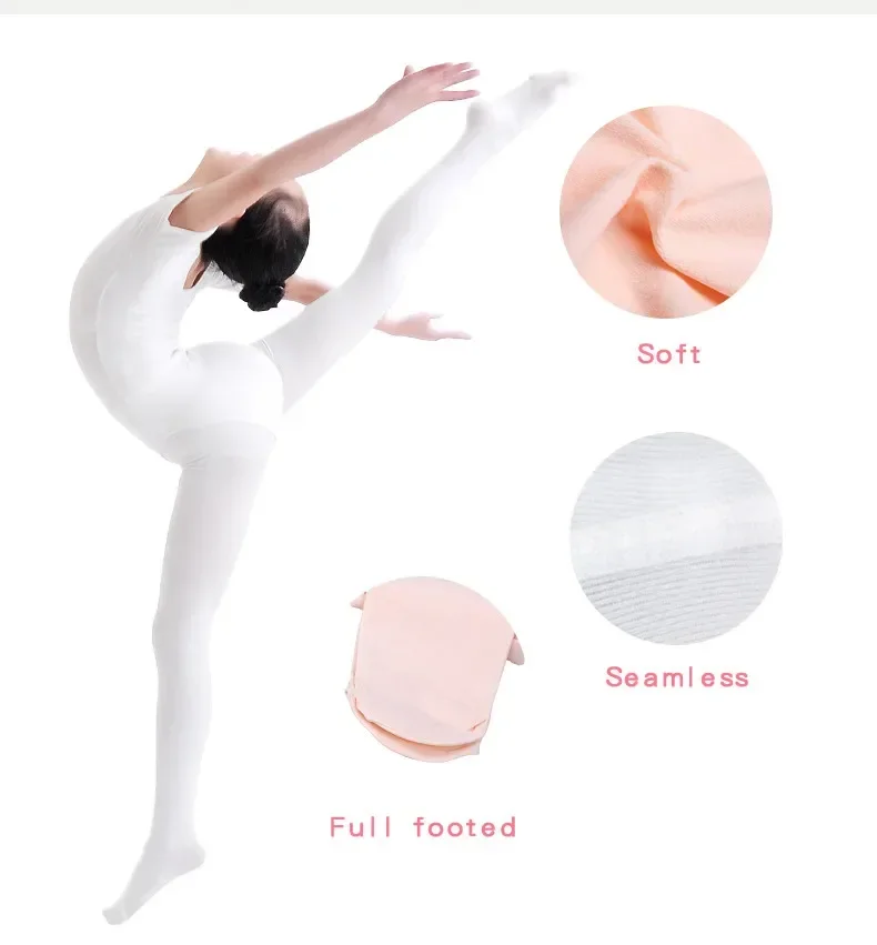 Girls Ballet Tights Dance Pantyhose Gymnastics Dance Stockings Microfiber Seamless Women Professional Dance Tights 80D 90D