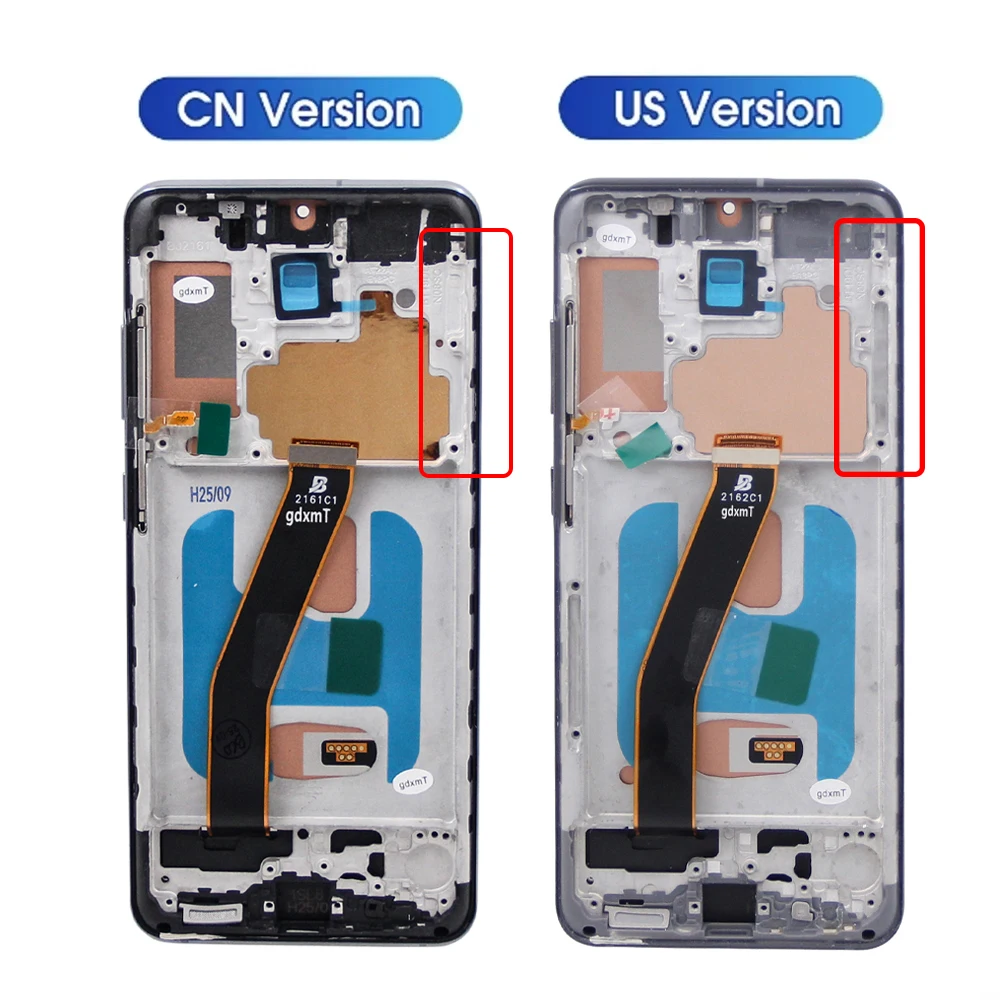 6.2'' Tested For Samsung S20 5G LCD G981 S981F S981F/DS Display Touch Screen With Frame For Samsung S20 5G Display Replace
