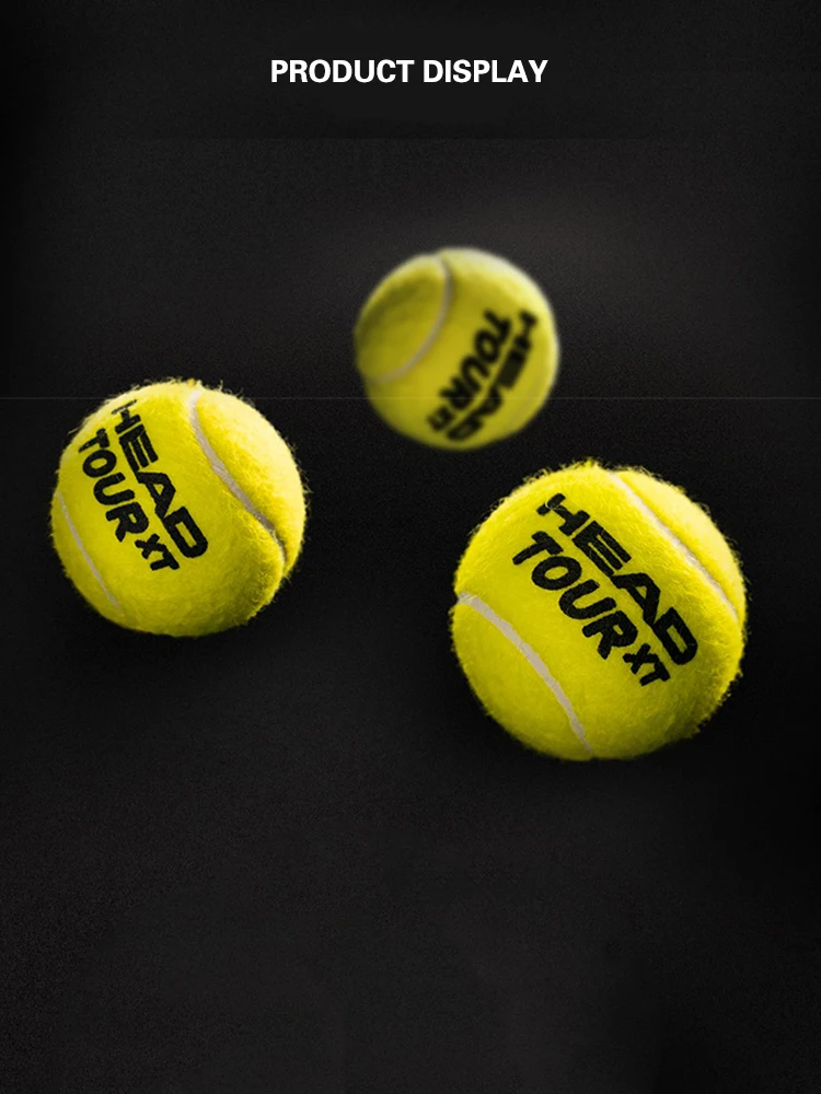 HEAD Professional Tennis Balls Competition Training Tennis Balls High Elastic Resistance TOUR XT Tennis Ball 3 Pieces Per Can