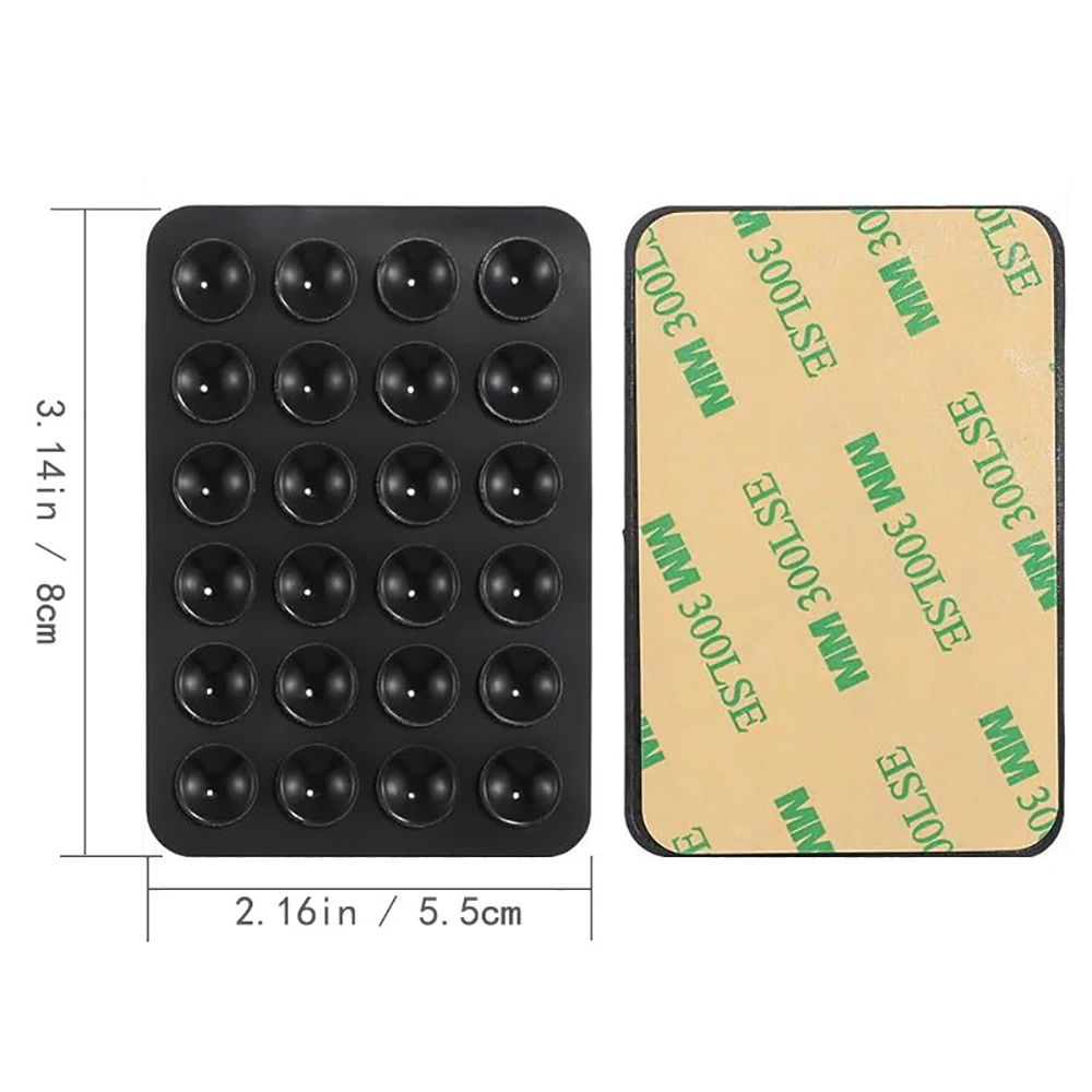 2pcsThickened Silicone Suction Cup 24 Square Suction Cups Mobile Phone Tablet Luggage Suction Cup Universal Charger Leather Case