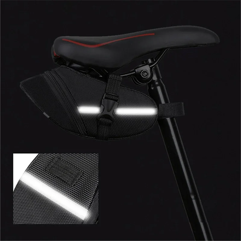 Nylon Bicycle Bag Waterproof Mountain Bike Saddle Storage Seat Rear Tool Pouch Outdoor Cycling Accessories