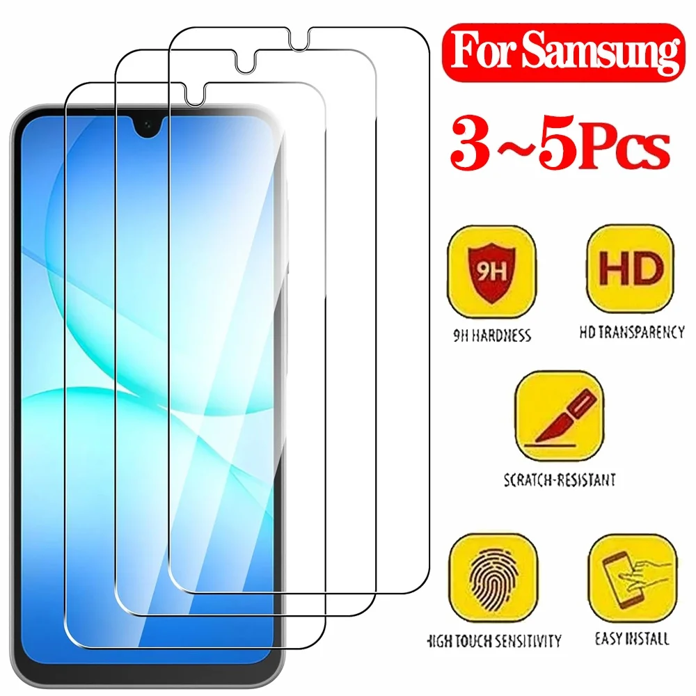 Tempered Glass For Samsung A16 A17 A18 A26 A27 A36 A37 A56 A57 Screen Protector Galaxy A55 A35 A15 A25 A24 Film A51 A52 A53 A54