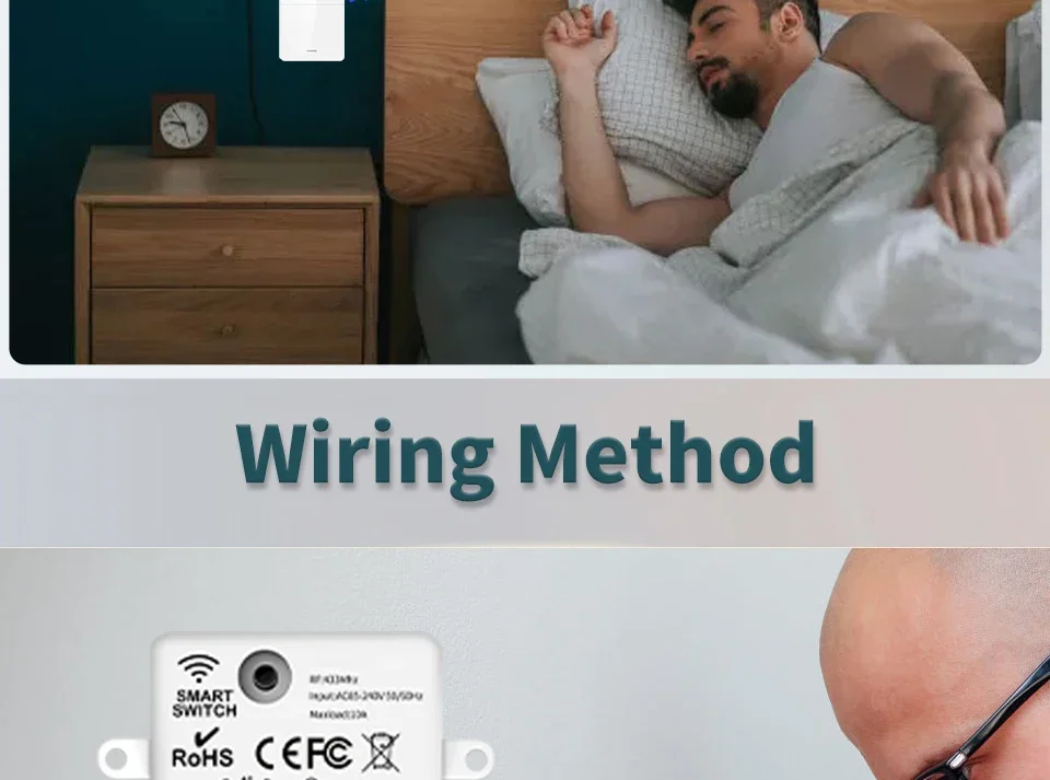 Wireless Light Wall Switch Relay Receiver RF 433Mhz 1/2/3Gang Panel Switch Remote Control Interruptor for LED Lamp 10A 110V 220V