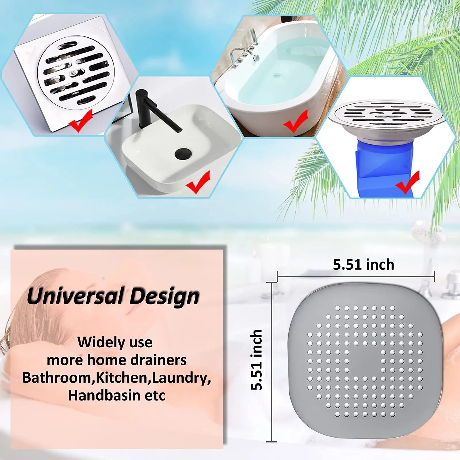 Plug Stopper Kitchen Sewer Silicone Bathroom Floor Bathtub WaterFilter Home Accessories shower drain hair catcher sink strainer
