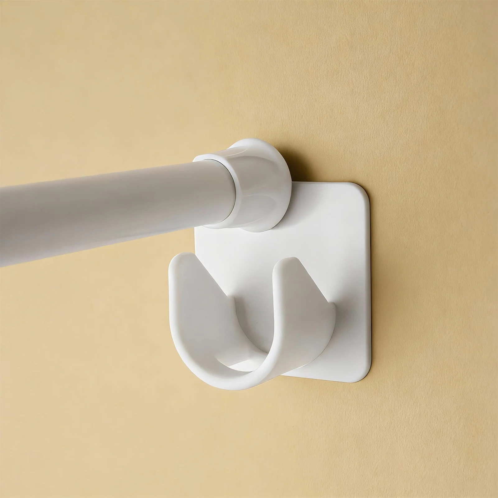 Set of 2/4/8 Self Adhesive Hooks Punch-free Curtain Rod Clip Hook Window Curtains Wall Hanging Holder Household Clamp Fixed Clip