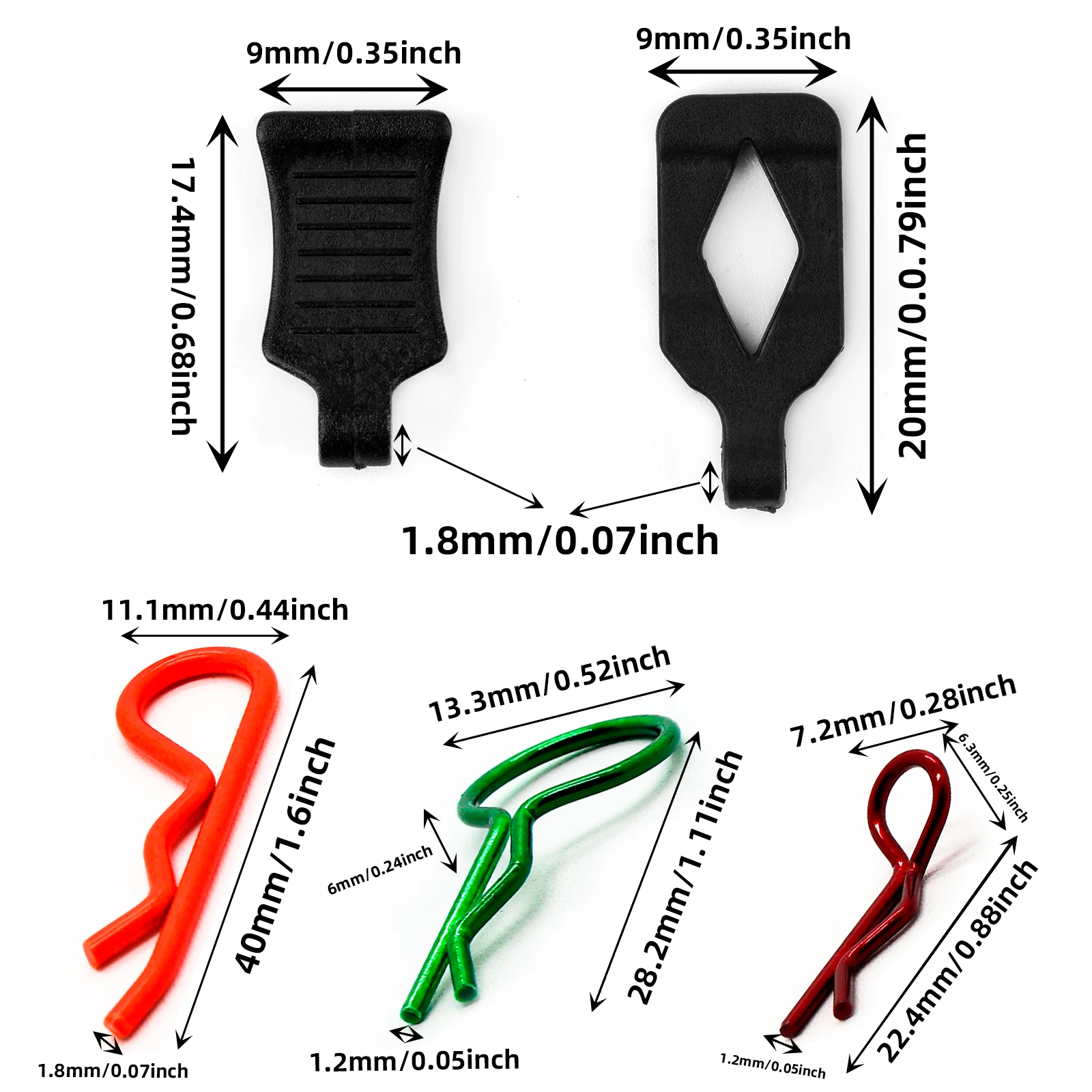 RC Car Body Shell Clips Pin Buckle 1/10 1/12 1/16 for Traxxas Hsp Redcat Rc4wd Tamiya Axial SCX10 D90 Hpi RC Car Parts Accs