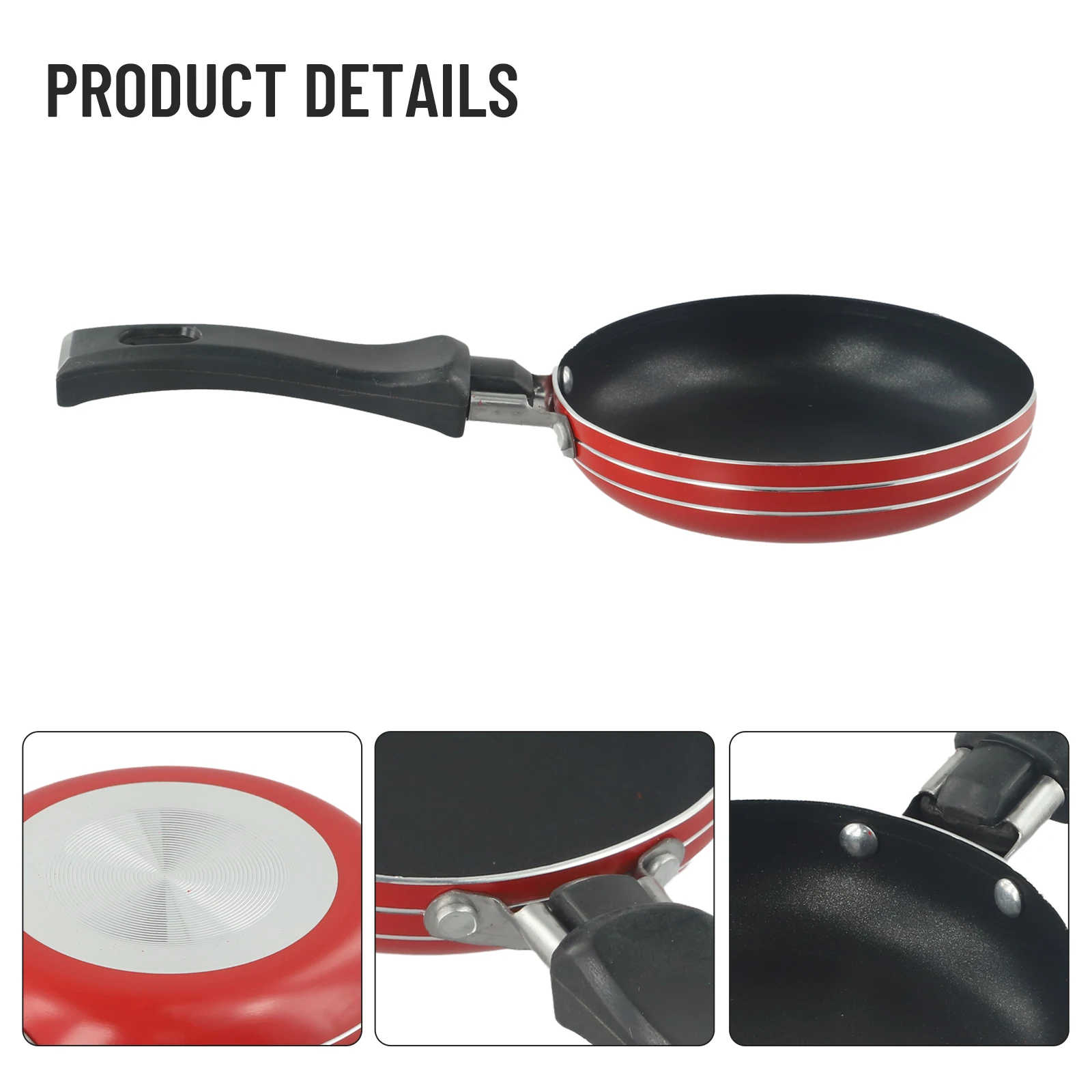 12cm/14cm/16cm Mini Frying Pan Non-Stick Steel Frypan Pot Saucepan For Cookware Kitchen Cookware Fry Eggs Tools Frying Pan