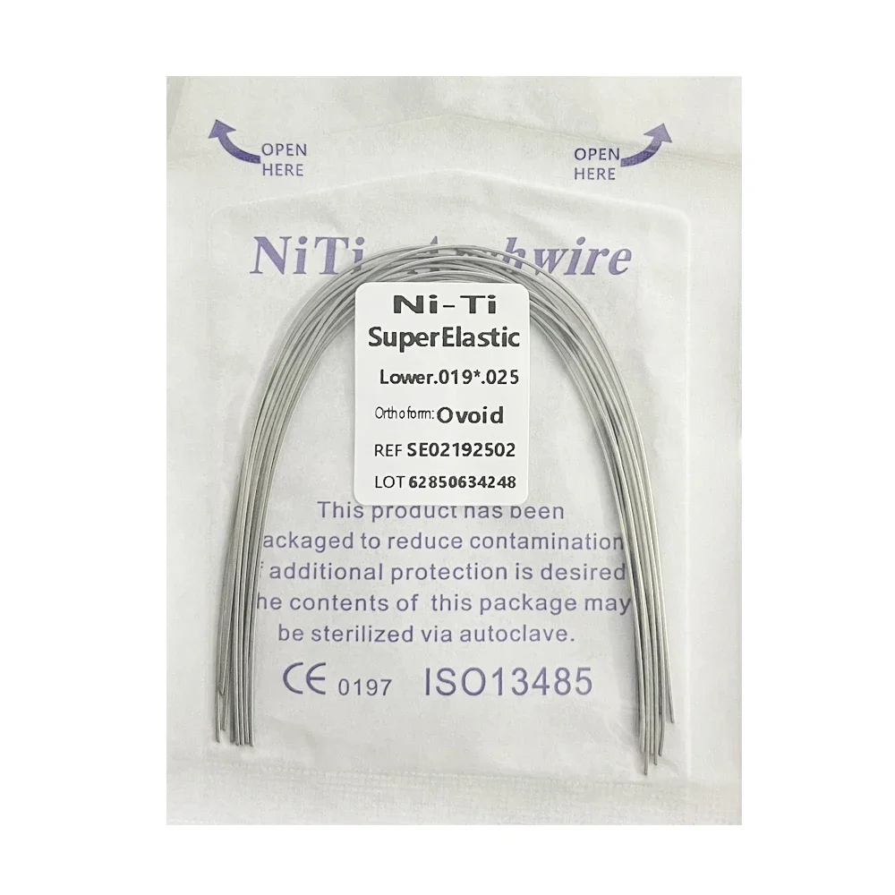 10pcs/pack Dental Arch Wires Orthodontic Super Elastic NITI Round Rectangle Archwire Lower/Upper 012/014/016/018/020/16x16/16x22
