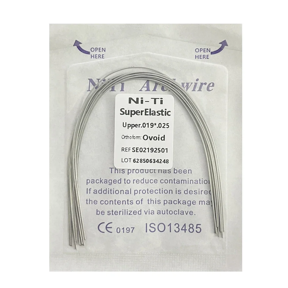 10pcs/pack Dental Arch Wires Orthodontic Super Elastic NITI Round Rectangle Archwire Lower/Upper 012/014/016/018/020/16x16/16x22