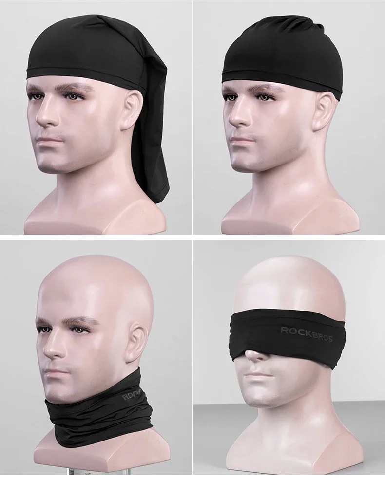 ROCKBROS Quick-Dry Cycling Face Mask Scarf Sun Protection Cycling Headwear Outdoor Sports Face Cover Breathable Bicycle Bandana