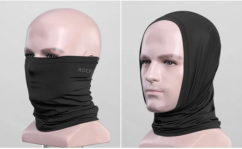 ROCKBROS Quick-Dry Cycling Face Mask Scarf Sun Protection Cycling Headwear Outdoor Sports Face Cover Breathable Bicycle Bandana