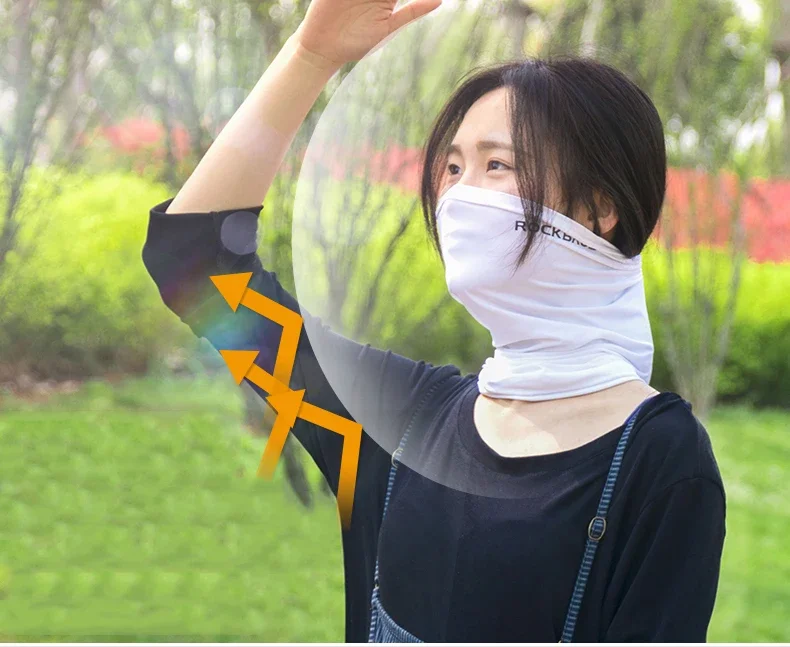 ROCKBROS Quick-Dry Cycling Face Mask Scarf Sun Protection Cycling Headwear Outdoor Sports Face Cover Breathable Bicycle Bandana