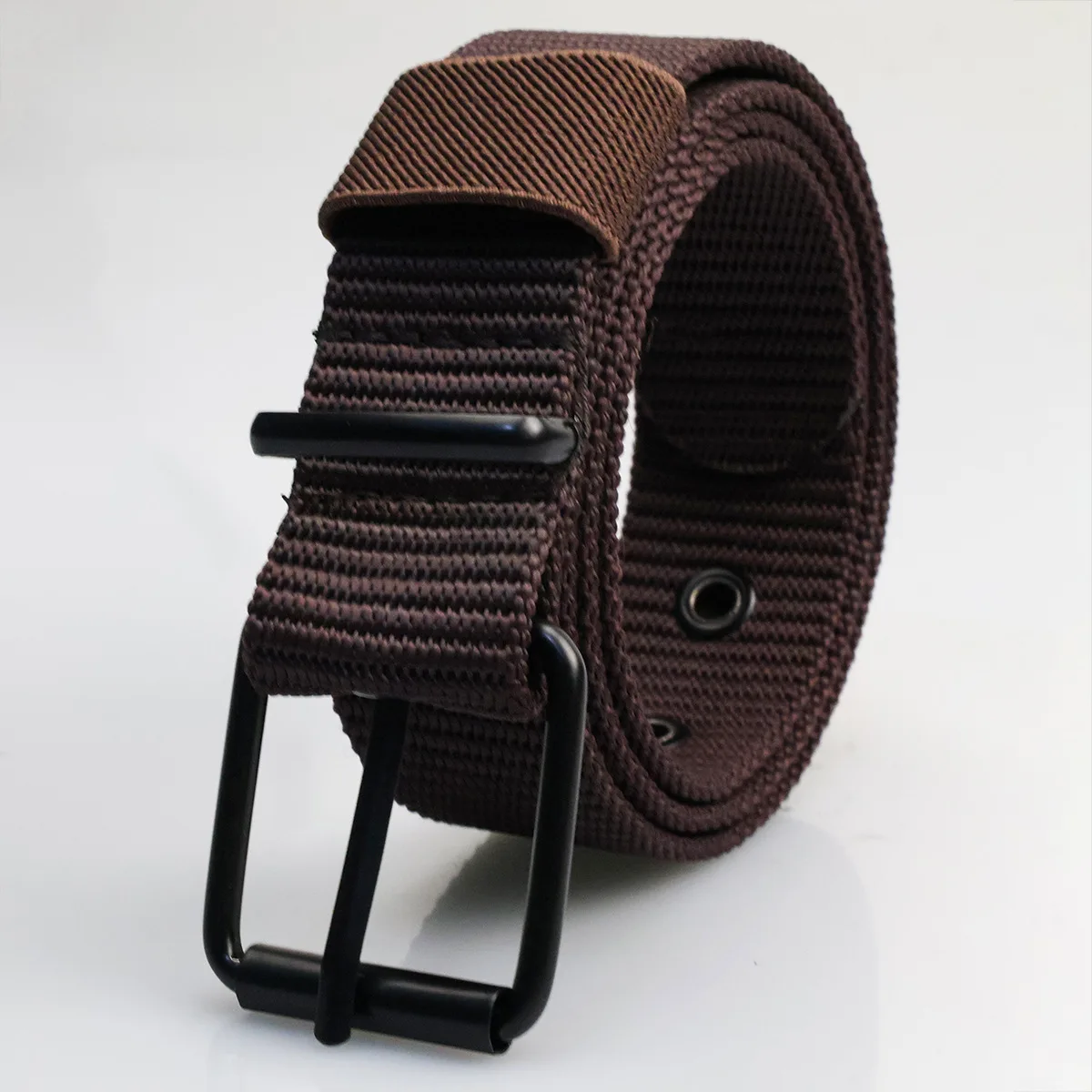 New Porous Pin Buckle Canvas Belts Men's Fashion Versatile Belt Student Youth Military Training Extended Denim Designer Belt