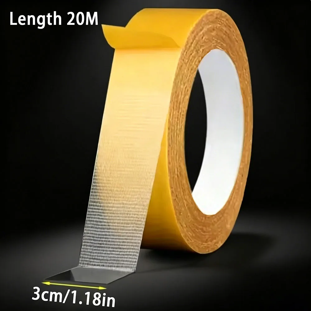 Super Thin Strong Fixation Double Sided Adhesive Tape Heavy Duty Translucent Mesh Waterproof Traceless Powerful Grid Carpet Tape