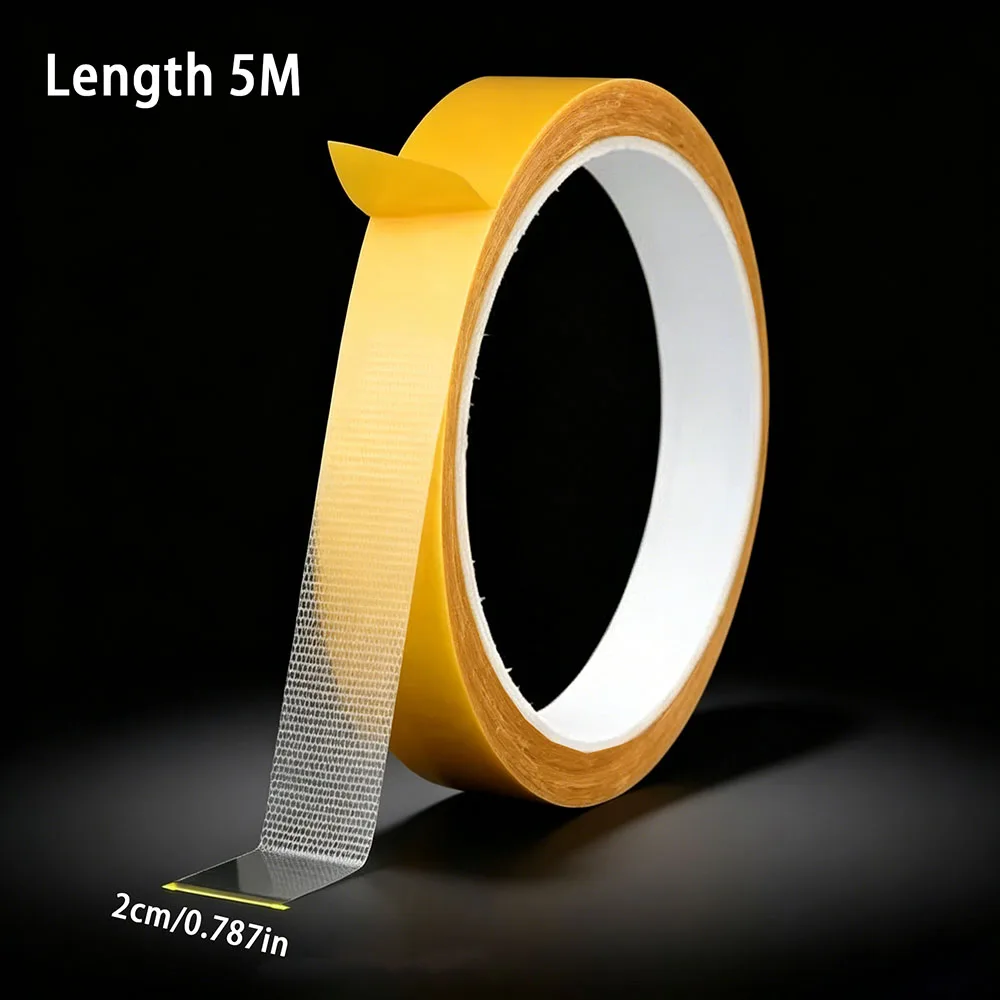Super Thin Strong Fixation Double Sided Adhesive Tape Heavy Duty Translucent Mesh Waterproof Traceless Powerful Grid Carpet Tape