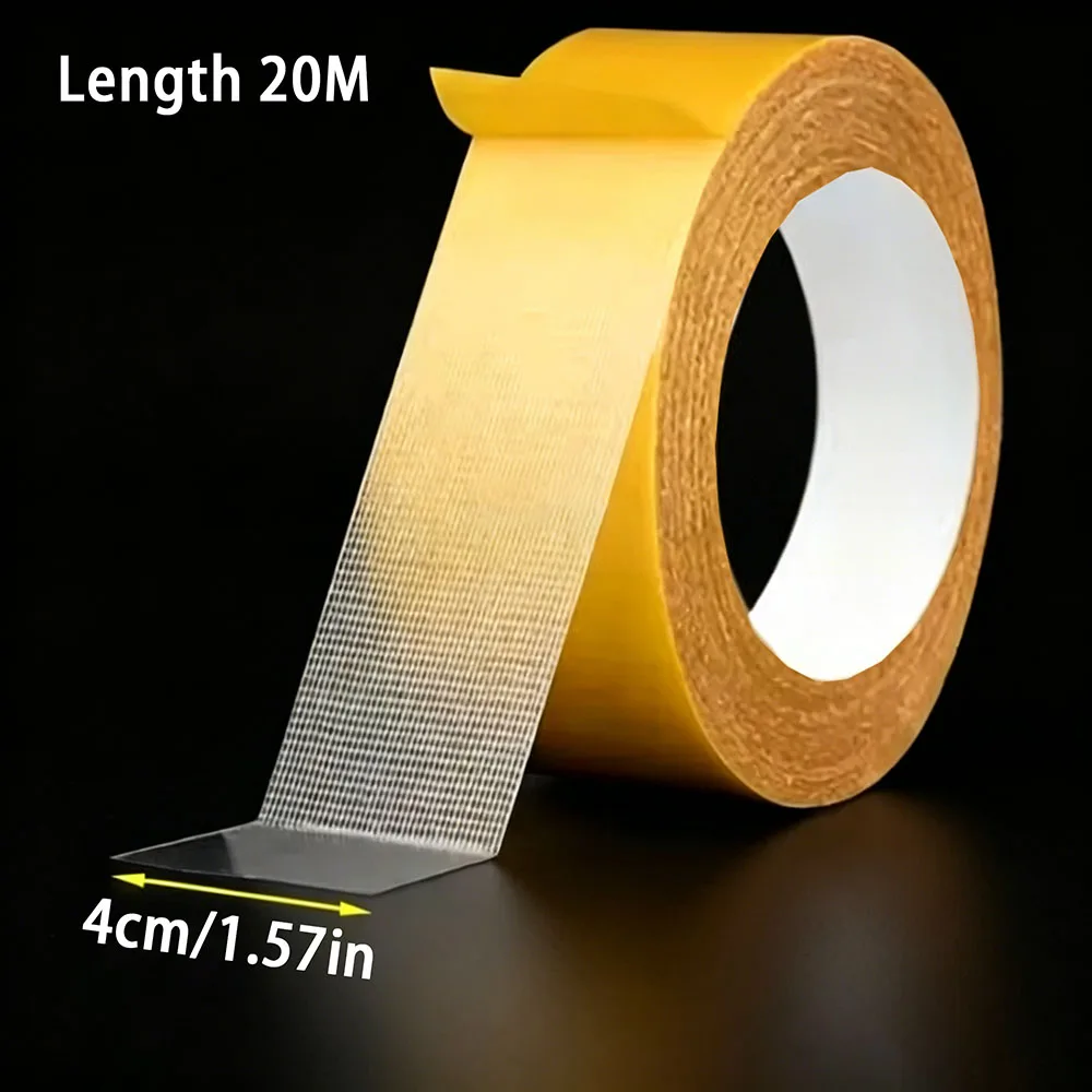 Super Thin Strong Fixation Double Sided Adhesive Tape Heavy Duty Translucent Mesh Waterproof Traceless Powerful Grid Carpet Tape