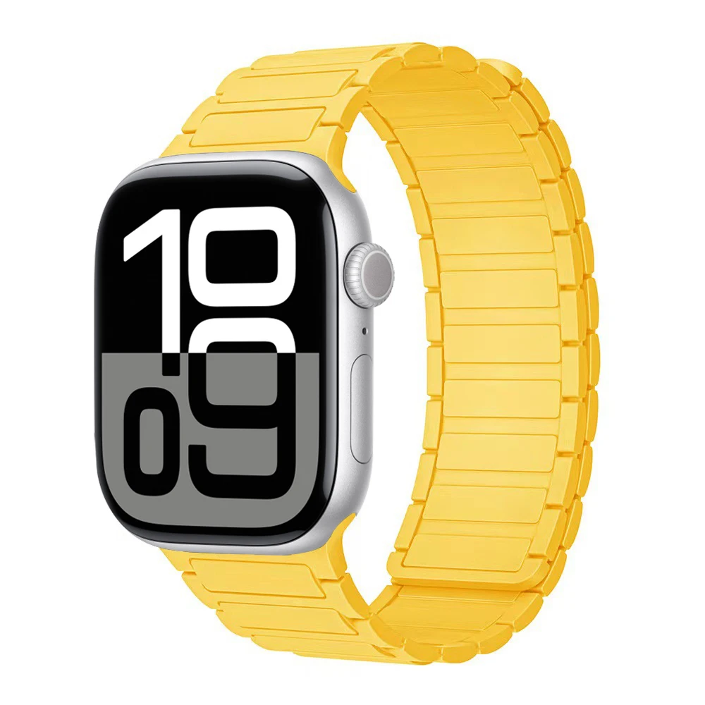 Magnetic Loop Strap for Apple Watch Bands 46mm 44mm 40mm 45mm 41mm 42mm Silicone Bracelet iWatch Series 12 11 10 9 SE Ultra 4 3