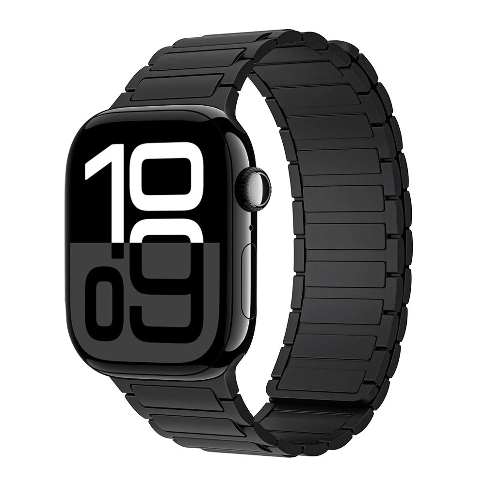 Magnetic Loop Strap for Apple Watch Bands 46mm 44mm 40mm 45mm 41mm 42mm Silicone Bracelet iWatch Series 12 11 10 9 SE Ultra 4 3