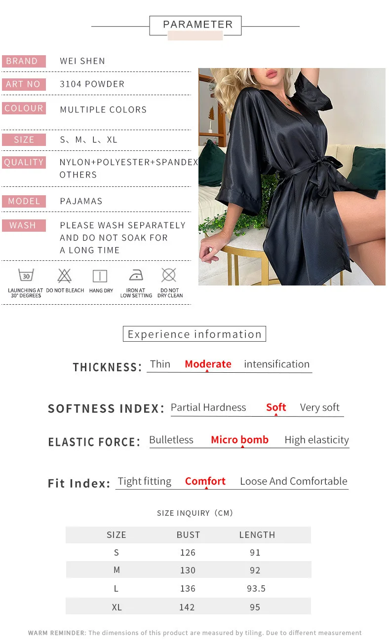 Sleep skirt spring summer new simple home dress sexy long silk cardigan bathrobe bathrobe woman