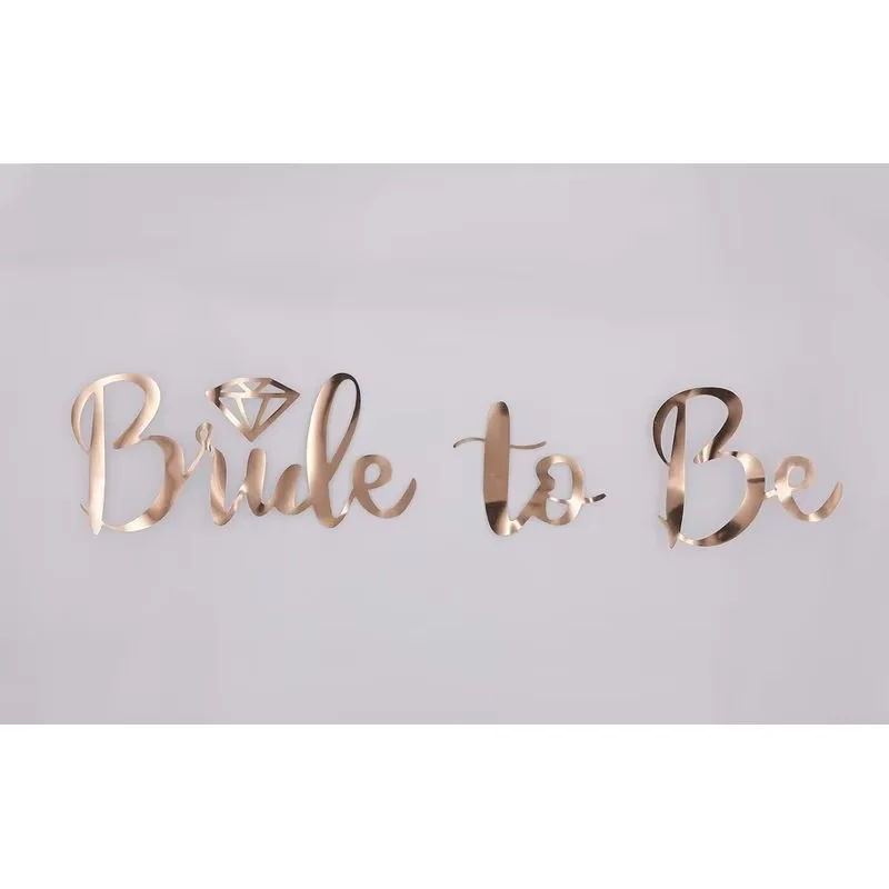 PESENAR Rose Gold Print Bride to Be Veil for Bachelorette Party Supplies Bridal Shower Wedding Decorations