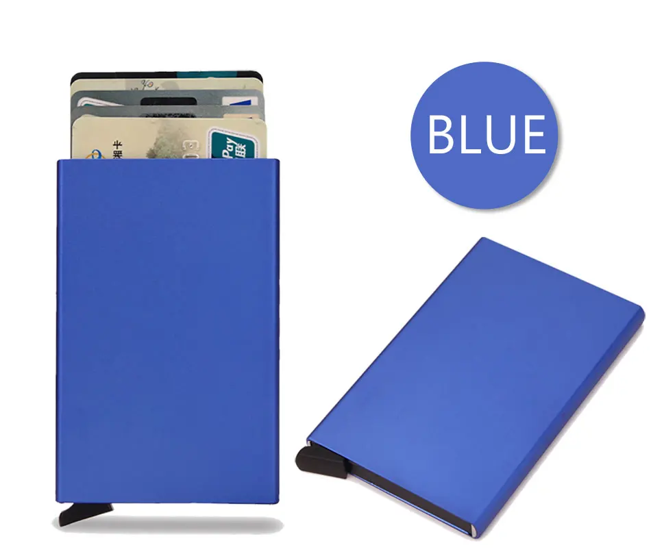 Rfid Smart Wallet Credit Card Holder Metal Thin Slim Men Women Wallet Pop Up Minimalist Small Cardholder Vallet Wallets for Men