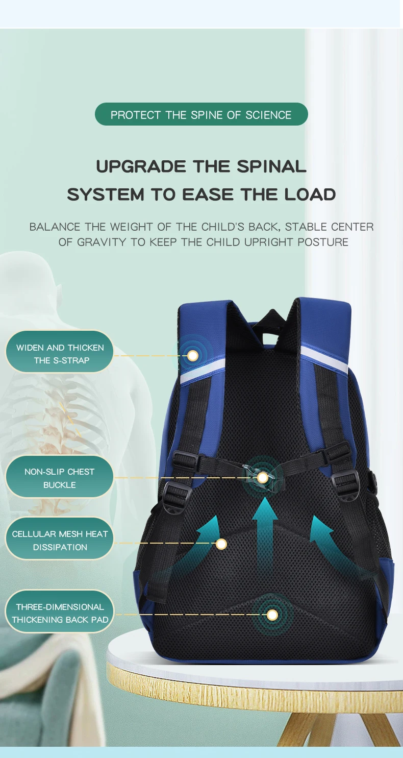 Elementary School Students Schoolbag Boys 1,2,3,4,5,6 Grades 6-12 Years Old Astronaut Shoulder Baglaptop Backpack Waterproof WEA