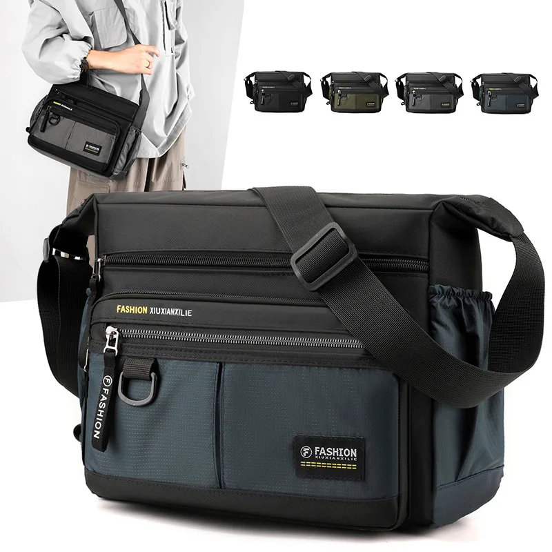 Men Crossbody Bags Male Nylon Shoulder Bags Boy Messenger Bags Man Handbags for Travel Casual Large Bag