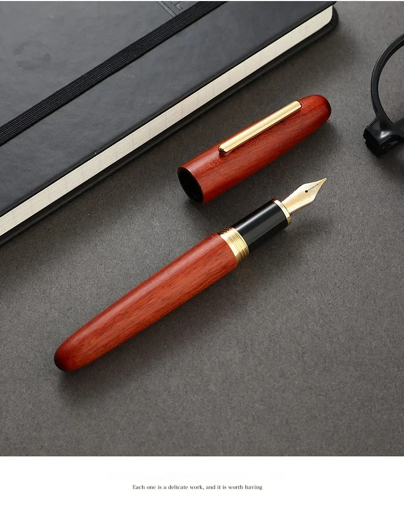 Jinhao 9056 Natural Wood Fountain Pen EF/M/F Extra Fine Nib Ink Pen Luxury Elegant Writing Pen Office School Supplies Stationery