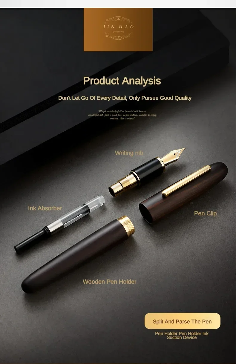 Jinhao 9056 Natural Wood Fountain Pen EF/M/F Extra Fine Nib Ink Pen Luxury Elegant Writing Pen Office School Supplies Stationery