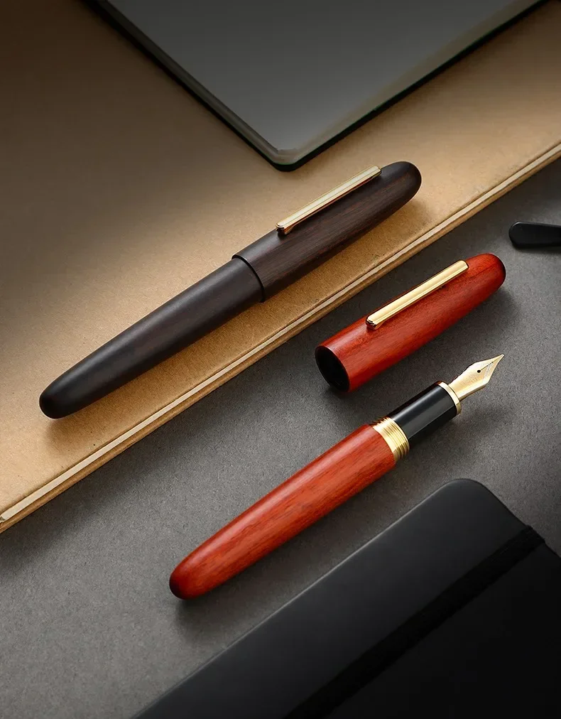 Jinhao 9056 Natural Wood Fountain Pen EF/M/F Extra Fine Nib Ink Pen Luxury Elegant Writing Pen Office School Supplies Stationery