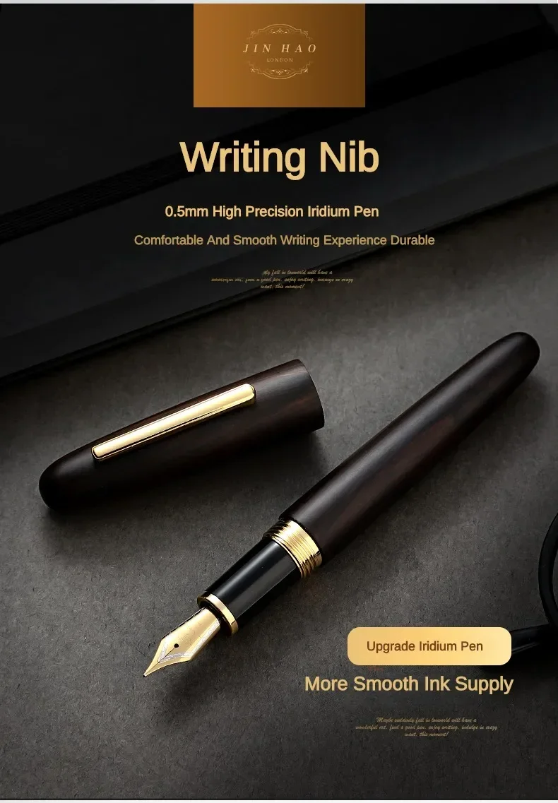 Jinhao 9056 Natural Wood Fountain Pen EF/M/F Extra Fine Nib Ink Pen Luxury Elegant Writing Pen Office School Supplies Stationery