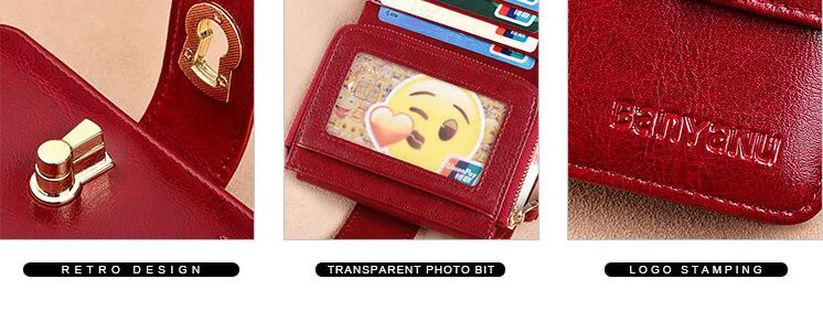Fashion Women's Wallet Small Zipper Card Holder Coin Bag Large Capacity Cowhide Genuine Leather Purse for Girls Birthday Gifts