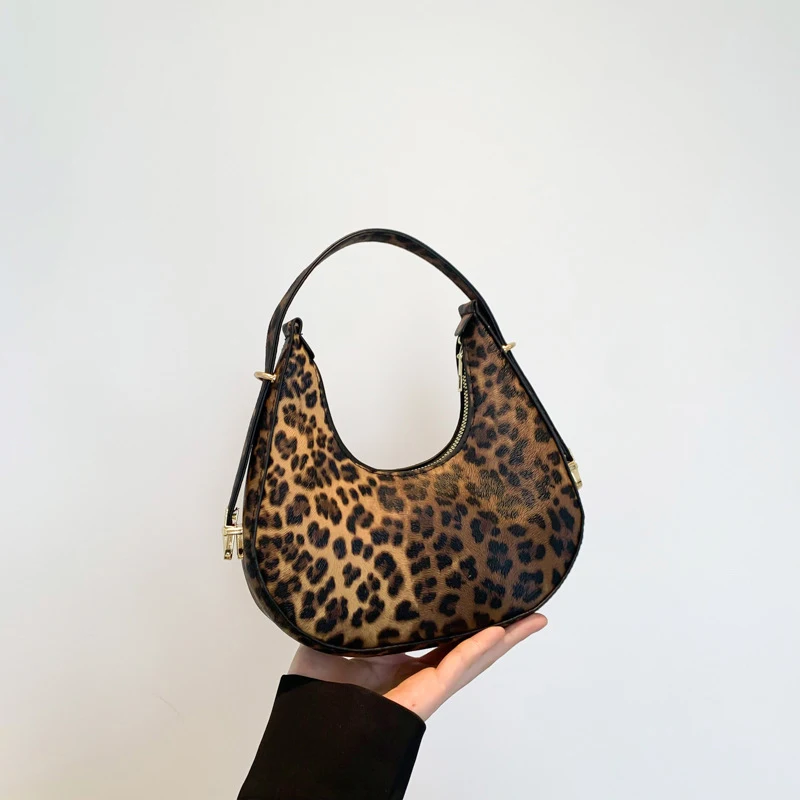 New Cow Pattern Shoulder Bag For Spring/Summer Versatile Women's Bag Personalized Korean Leopard Pattern Underarm Handbag