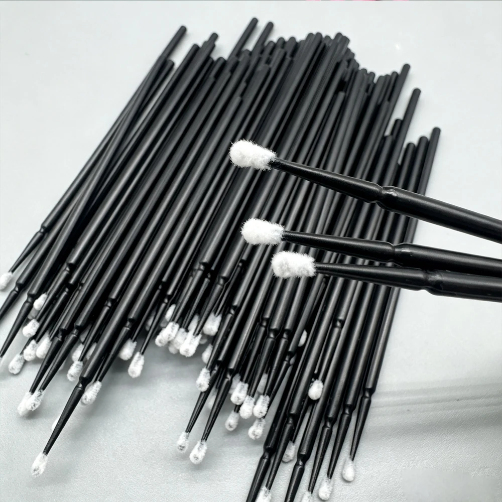 100Pcs Eyelash Cleaning Brush Lash Extension Micro Cotton Swab Individual Eyelashes Microbrush Beauty Makeup Clean Remover Tools
