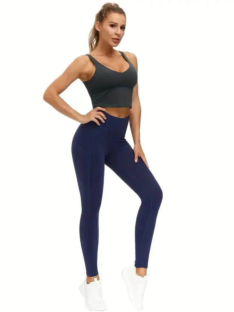 High Waist Yoga Leggings with Pocket Women Leggings Seamless Fitness High Elastic Fashion Hip Liftting Slim Gym Trainning Pants
