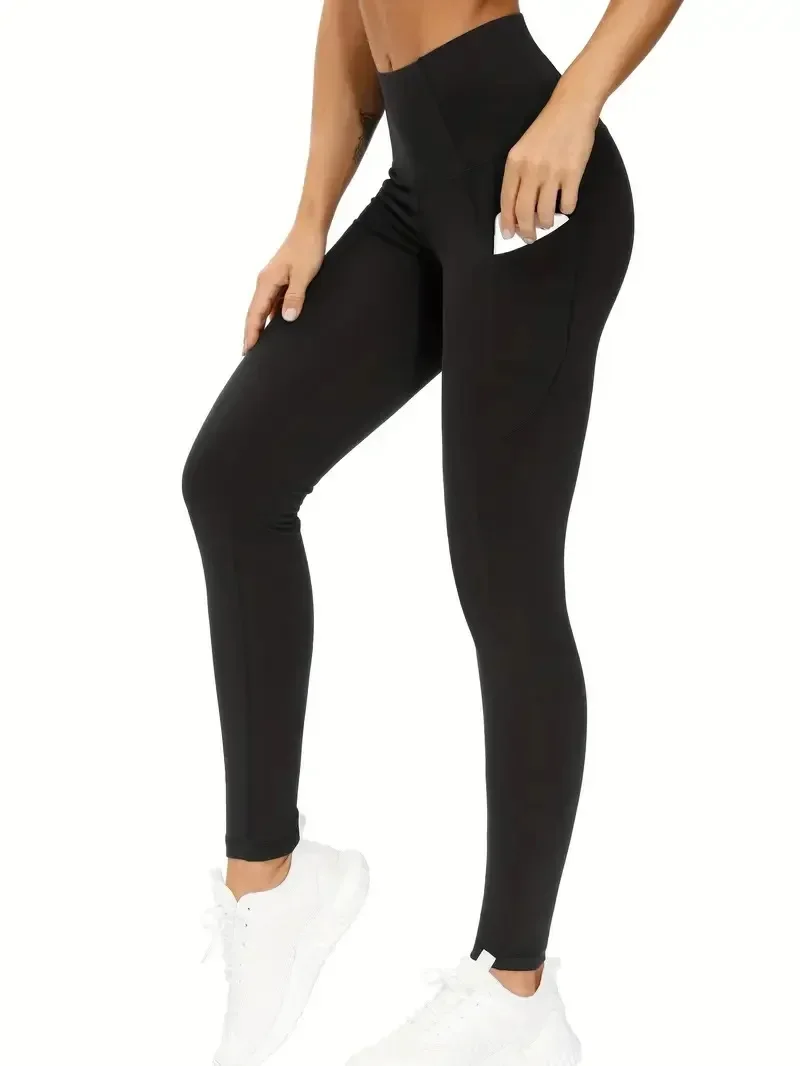 High Waist Yoga Leggings with Pocket Women Leggings Seamless Fitness High Elastic Fashion Hip Liftting Slim Gym Trainning Pants