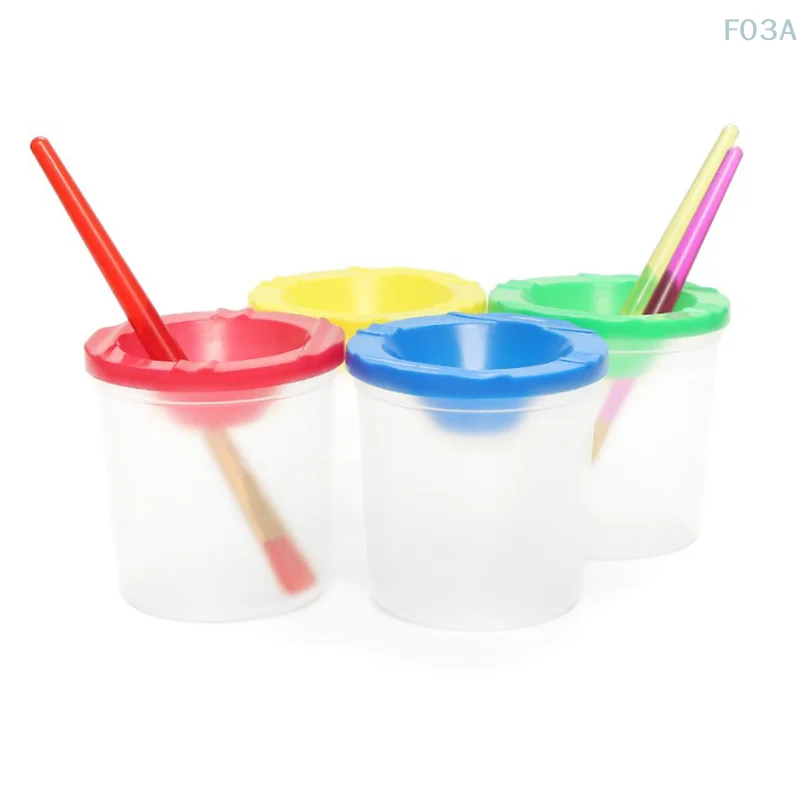 Multifunctional Pen Washing Bucket Watercolor Paint Painted Art Pen Washing Cup Plastic Transparent Painting Pen Washing Cup