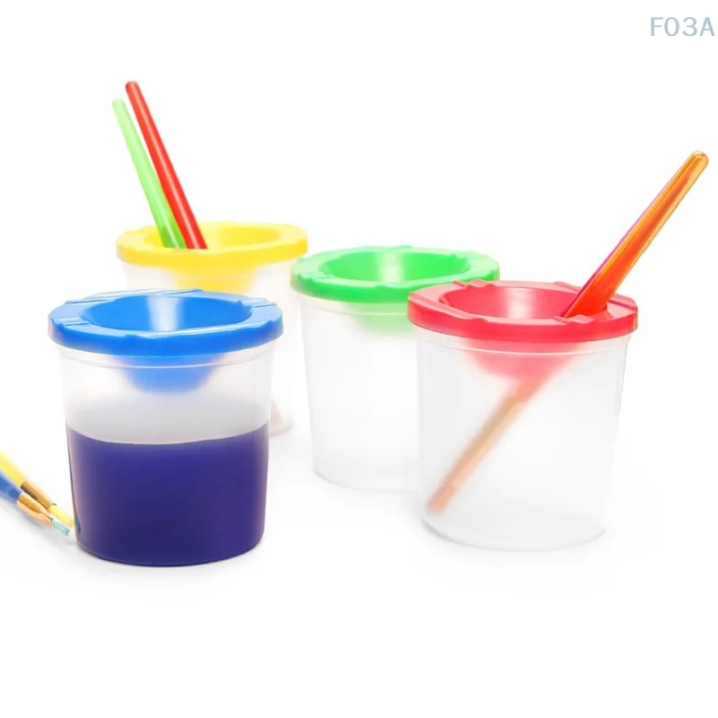 Multifunctional Pen Washing Bucket Watercolor Paint Painted Art Pen Washing Cup Plastic Transparent Painting Pen Washing Cup