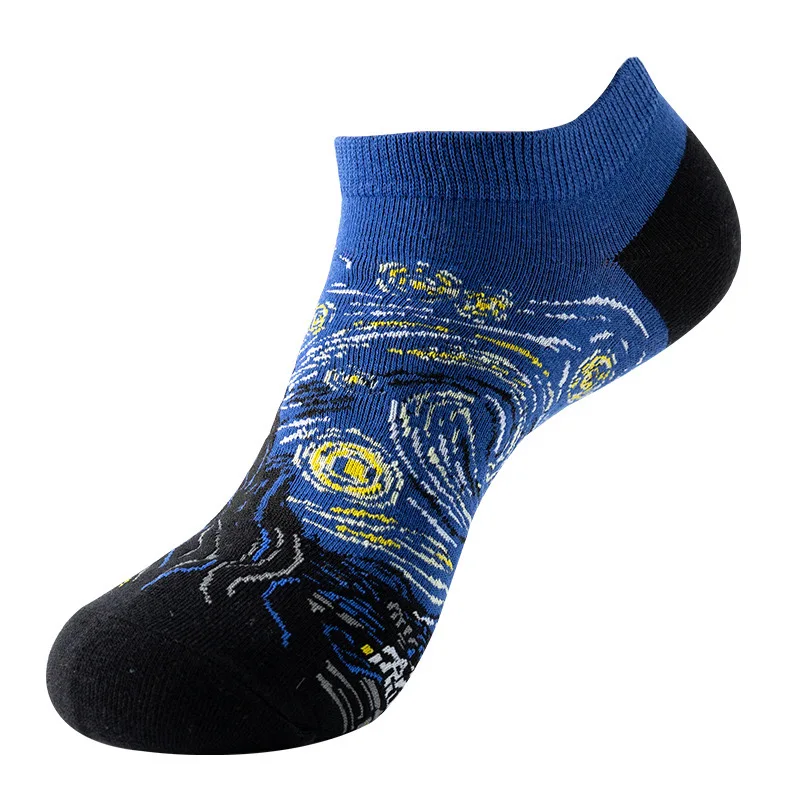 1 Pair Cotton Funny Cartoon Oil Painting Fruit Food Woman Short Happy Socks  Casual Breathable Ladies Girls Harajuku Ankle Sox