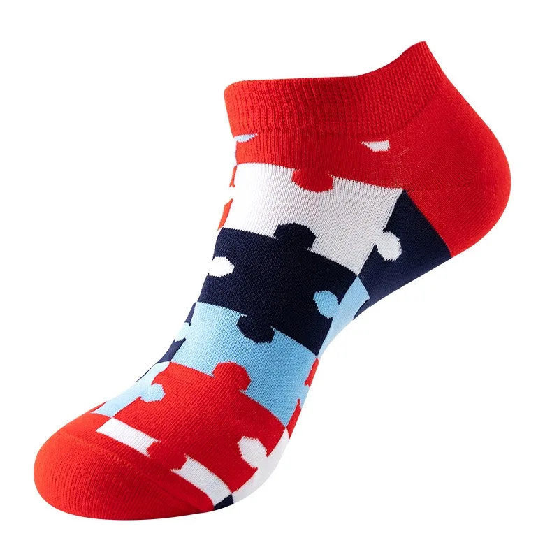 1 Pair Cotton Funny Cartoon Oil Painting Fruit Food Woman Short Happy Socks  Casual Breathable Ladies Girls Harajuku Ankle Sox