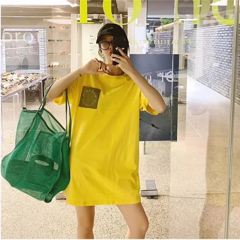 2024 New Styles Transparent Mesh Bag Fashionable Lightweight Versatile Portable Bag With Large Capacity Beach Mesh Shopping Bag