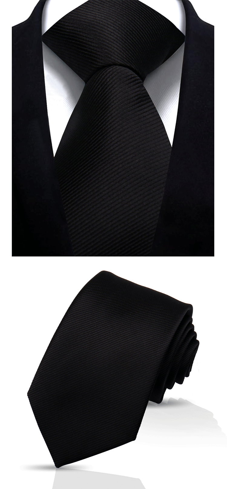 Solid Tie 7.5cm Necktie For Men Fashion Wedding Ties Slim Blue Gray Classic Neckties Men Business Jacquard Woven Classic Gravats